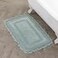 Laura Ashley Absorbent Bath Mat Reversible Crochet Soft and Plush Bathroom Mat 100 Cotton 21x34 Bath Rug Aqua Blue