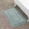 Laura Ashley Absorbent Bath Mat Reversible Crochet Soft and Plush Bathroom Mat 100 Cotton 21x34 Bath Rug Aqua Blue