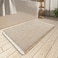 AMOAMI Upgraded Waffle Bath Mat Super Absorbent Non Slip Bath Mats for Bathroom Floor Machine Washable Bathroom Rugs with Tassels Rubber Backed Bathroom Mats Ultra Soft 24 x 36Brown Cream