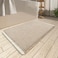 AMOAMI Upgraded Waffle Bath Mat Super Absorbent Non Slip Bath Mats for Bathroom Floor Machine Washable Bathroom Rugs with Tassels Rubber Backed Bathroom Mats Ultra Soft 24 x 36Brown Cream