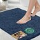 GORILLA GRIP Bath Rug Mat 36x24 Soft Absorbent Chenille Quick Dry Microfiber Mats Rubber Backing Washable Shower Floor Rugs Bathmat Runner US Designed Bathroom Home Decor Accessories Navy Blue