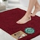 GORILLA GRIP Bath Rug Mat 30x20 Thick Soft Absorbent Chenille Quick Dry Microfiber Mats Rubber Backing Washable Shower Floor Rugs US Designed Bathroom Bathmat Home Decor Accessories Burgundy