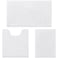 HOMEIDEAS 3 Pieces Bathroom Rugs Ultra Soft Non Slip Absorbent Chenille Toilet Bath Mat Set White