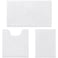 HOMEIDEAS 3 Pieces Bathroom Rugs Ultra Soft Non Slip Absorbent Chenille Toilet Bath Mat Set White