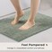 FRESHMINT Chenille Bathroom Rugs 2 Piece Set NonSlip Water Absorbent 17x2420x32 Bath Mats Sage Green