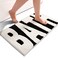 Anybar Bathroom Rug Black and White Bath Mats Non Slip Floor Mat Thick Soft Shaggy Bath Rugs Cute Bathroom Deocr Super Absorbent Bathmat Machine Washable Carpet for Shower 16 x 24