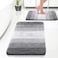 OLANLY Bathroom Rug Set 2 Piece Soft Absorbent Microfiber Bath Rug Set NonSlip Machine Wash Dry Plush Shaggy Bath Mats for Bathroom 30x2024x16 Grey
