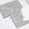 AINAHYVA Bathroom Rugs Chenille Bath mat 2 Piece Set Super Absorbent Strong PVC Non Slip Backing Bath mats for Bathroom Plush Shaggy Thick Machine Washable Bathtub ToiletLight Grey