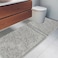 AINAHYVA Bathroom Rugs Chenille Bath mat 2 Piece Set Super Absorbent Strong PVC Non Slip Backing Bath mats for Bathroom Plush Shaggy Thick Machine Washable Bathtub ToiletLight Grey