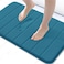 Buganda Memory Foam Bath Mat 24 x 16 Ultra Soft and NonSlip Bathroom Rugs Water Absorbent and Machine Washable Bath Rug for Bathroom Shower and Tub Peacock Blue