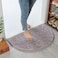 Eanpet Half Round Bath Mat Grey Bathroom Rugs Semicircle Chenille Bath Rugs Water Absorbent Floor Mats for Kids Washable Bathroom Shower Mat Area Rugs 192 x 311