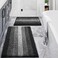 Gibelle Black Bathroom Rug Set 2 Piece Chenille Non Slip Bath Mat Set Absorbent Shower Rug and Bath Room Floor Mats Quick Dry Bathmat Bathroom Decor Accessories for Tub 16 x 24 20 x 32