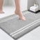 PURRUGS Bathroom Rug NonSlip Machine Washable 20 x 30 Super Absorbent and Quick Dry Shaggy Microfiber Bath Mat Extra Soft and Plush Bath Rug for Bathtub Shower and Sink Light Grey