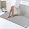 RUERYA Bathroom Runner Mat Rugs Long Diatomite Stone Bath Mat Large Super Absorbent Diatomaceous Earth Bath Mat Non Slip Rubber Backed Fast Dry Shower Mat Thin Bathroom Rugs Floor Mat157x472Grey