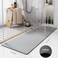 RUERYA Bathroom Runner Mat Rugs Long Diatomite Stone Bath Mat Large Super Absorbent Diatomaceous Earth Bath Mat Non Slip Rubber Backed Fast Dry Shower Mat Thin Bathroom Rugs Floor Mat157x472Grey