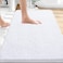 OLANLY Bathroom Rugs 30x20 Extra Soft Absorbent Chenille Bath Rugs Rubber Backing Quick Dry Machine Washable Bath Mats for Bathroom Floor Tub and Shower Home Decor Accessories White