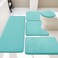 YIHOUSE Bathroom Rug Set 5 Piece Memory Foam Bath Mat Set Super Absorbent Bath Mats for Floor NonSlip Washable Bathroom Rugs Dry Quickly Bath Rugs Teal