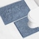 AINAHYVA Bathroom Rugs Chenille Bath mat 2 Piece Set Super Absorbent Strong PVC Non Slip Backing Bath mats for Bathroom Plush Shaggy Thick Machine Washable Bathtub Toilet Medium Blue