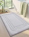 DEXI Bath Mats Bathroom Rug 24x16 White Non Slip Bathroom Rugs Washable Absorbent Bathmat Quick Dry for Shower Floor Sink