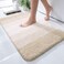 OLANLY Small Bathroom Rugs Mat 24x16 Extra Soft Absorbent Microfiber Bath Rugs Rubber Backing Quick Dry Washable Bath Mats for Bathroom Floor Tub and Shower Home Decor Accessories Light Beige