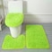 Eanpet Green Bathroom Rugs Sets 3Piece Bath Mat Solid Bath Rug Floor Mats Washable Shower Rug with UShaped Contour Rug Toilet Lid Cover