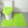 Eanpet Green Bathroom Rugs Sets 3Piece Bath Mat Solid Bath Rug Floor Mats Washable Shower Rug with UShaped Contour Rug Toilet Lid Cover
