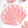 Tinideya Seashell Rug Bathroom Rugs 2 ft Shell Bath Mat Preppy Rug for Sea Room Decor Cute Ocean Beach Carpet Machine Washable Non Slip Absorbent Bath Mat Pink
