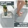 YIHOUSE Memory Foam Bath Mat Set Non Slip Bath Mats for Bathroom Super Soft and Water Absorbent Bath Rug Set Machine Washable U Shape Toilet Mats Light Grey