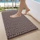 LUMI Luxury Bathroom Rug Ultra Soft Quick Dry Bath Mat NonSlip Absorbent Thick Chenille Bath Rug Cozy Braid Design Floor Mat for Bathtub Sink Laundry Bedroom Brown 17x30