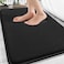 OLANLY Thick Memory Foam Bath Mat Rug 30x20 Extra Soft Absorbent Bathroom Rug Quick Dry Bath Mats NonSlip Machine Washable Carpet for Bathroom Tub and Shower Home Decor Accessories Black