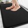 OLANLY Thick Memory Foam Bath Mat Rug 30x20 Extra Soft Absorbent Bathroom Rug Quick Dry Bath Mats NonSlip Machine Washable Carpet for Bathroom Tub and Shower Home Decor Accessories Black