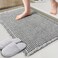 ZALL Grey Waffle Bath MatSuper Absorbent Non Slip Bathroom RugGray 17x24 inchMachine Washable Ultra Soft Floor Mats