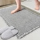 ZALL Grey Waffle Bath MatSuper Absorbent Non Slip Bathroom RugGray 17x24 inchMachine Washable Ultra Soft Floor Mats