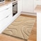 DEXDE Bathroom Rugs Mat Soft Plush Shaggy Microfiber Bath Rug Non Slip Bath Mats for Bathroom Floor Machine Washable Absorbent Carpet for Shower Tub Beige 24x36