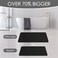 THMINS Black Stone Bath Mat 32x20 Extra Large Stone Bath Mat Super Absorbent Quick Drying for Bathroom Easy to Clean