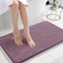 OLANLY Small Bathroom Rugs 24x16 Extra Soft Absorbent Chenille Bath Rugs Rubber Backing Quick Dry Machine Washable Bath Mats for Bathroom Floor Tub and Shower Home Decor Accessories Deep Plum