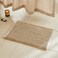 TYUU Waffle Bath Mat Boho Bathroom Rugs Non Slip Washable Super Absorbent Quick Dry Bath Mat Farmhouse Bathroom Decor 24x16 Khaki and White