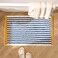 GIB cleaningtool GIB Bathroom Rugs Mat 32 x 20 Extra Soft Absorbent Plush Fluffy Bath Rugs NonSlip Washable Bath Mats for Bathroom Floor Shower Home Decor Accessories Blue White Striped with Yellow Ac