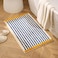 GIB cleaningtool GIB Bathroom Rugs Mat 32 x 20 Extra Soft Absorbent Plush Fluffy Bath Rugs NonSlip Washable Bath Mats for Bathroom Floor Shower Home Decor Accessories Blue White Striped with Yellow Ac