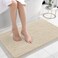 OLANLY Small Bathroom Rugs 24x16 Extra Soft Absorbent Chenille Bath Rugs Rubber Backing Quick Dry Machine Washable Bath Mats for Bathroom Floor Tub and Shower Home Decor Accessories Sand