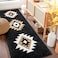 DEXDE Bathroom Runner Rug 24x60 Aztec NonSlip Machine Washable Long Bath Mat Boho Tribal Geometric Soft Absorbent Carpet for Bathroom Kitchen Hallway Black Cream