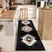 DEXDE Bathroom Runner Rug 24x60 Aztec NonSlip Machine Washable Long Bath Mat Boho Tribal Geometric Soft Absorbent Carpet for Bathroom Kitchen Hallway Black Cream