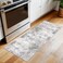 IOHOUZE Abstract Runner Rug 2x5 Ft Washable Runners for Hallways Non Slip Kitchen Runner Printed Faux Wool Entryway Runner Indoor Modern Abstract Floor Carpet for Hall Kitchen Bedroom Grey Beige