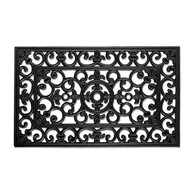 DII Rubber Doormats Collection All Weather 18x30 Scroll