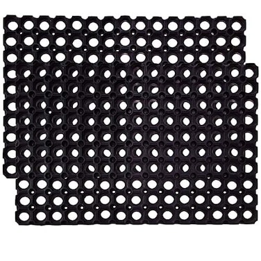 SafetyCare Interlocking Rubber Drainage Floor Mat AntiFatigue 24 x 16 inches 2 Mats