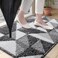 OLANLY Door Mat Indoor Entrance Washable 32x20 OdorFree LowProfile Front Back Geometric Doormat Absorbent Resist Dirt Entry Carpet Easy to Clean Sturdy Inside Floor Mats for Entryway Black