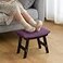 Furshus Foot Stool Ottoman Foot Rest Under DeskSmall Stool for Living Room Bedroom and Kitchen Black Legs Purple Stool Surface