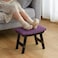 Furshus Foot Stool Ottoman Foot Rest Under DeskSmall Stool for Living Room Bedroom and Kitchen Black Legs Purple Stool Surface