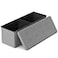 GLAXYFUR 43 Inches Folding Storage Ottoman Bench Storage Chest Footrest for Entryway Living Room Holds up to 660 lb Light Grey