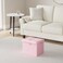 DocSafe Storage Ottoman Foot Rest Stool with Lock Handles Fireproof Folding Leather Footstool Bench with Storage Safe for Living Room Bedroom Home Office Dorm 17x13x13in Pink